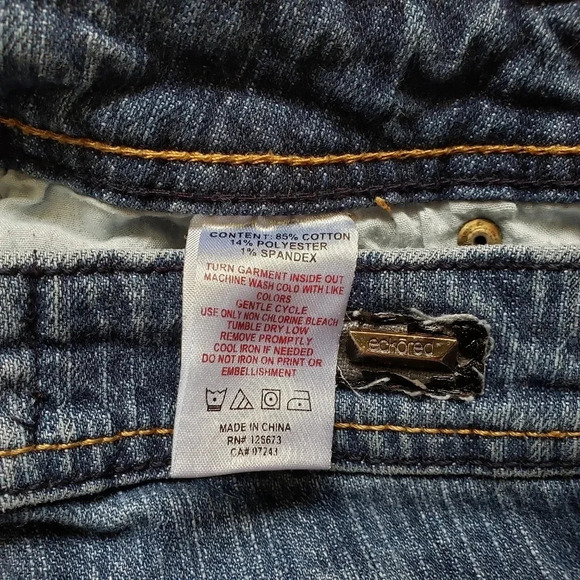 Ecko Red Women’s Jeans Low Rise Straight Stone Embroidered Pockets 3/4 - Picture 7 of 12